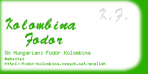 kolombina fodor business card